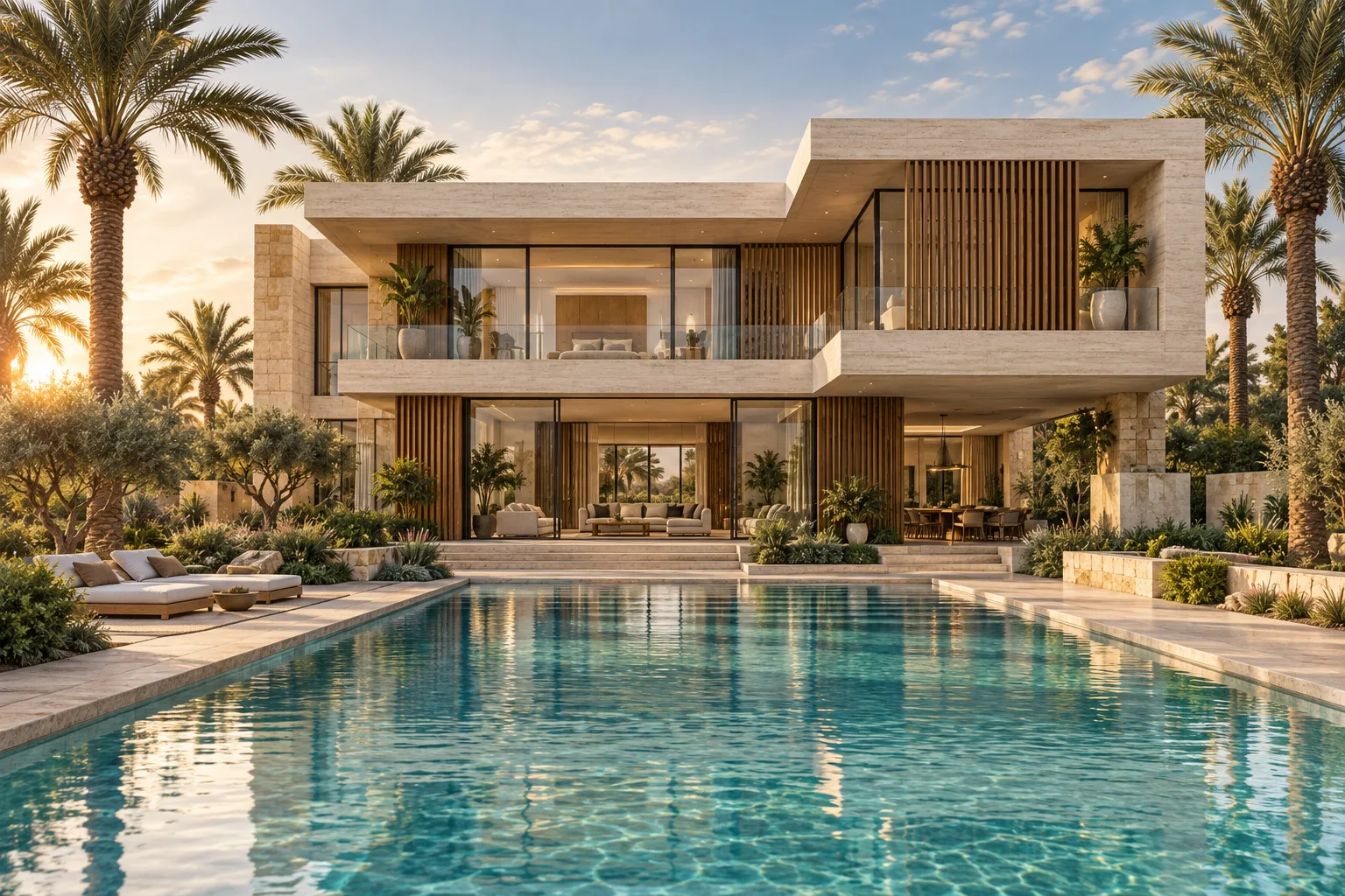 تصور معماري توضيحي لمساحة سكنية